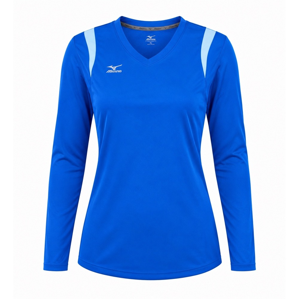 Mizuno NWT Volleyball Long Sleeve Jersey‎ Shirt Royal Blue womens XL athletic